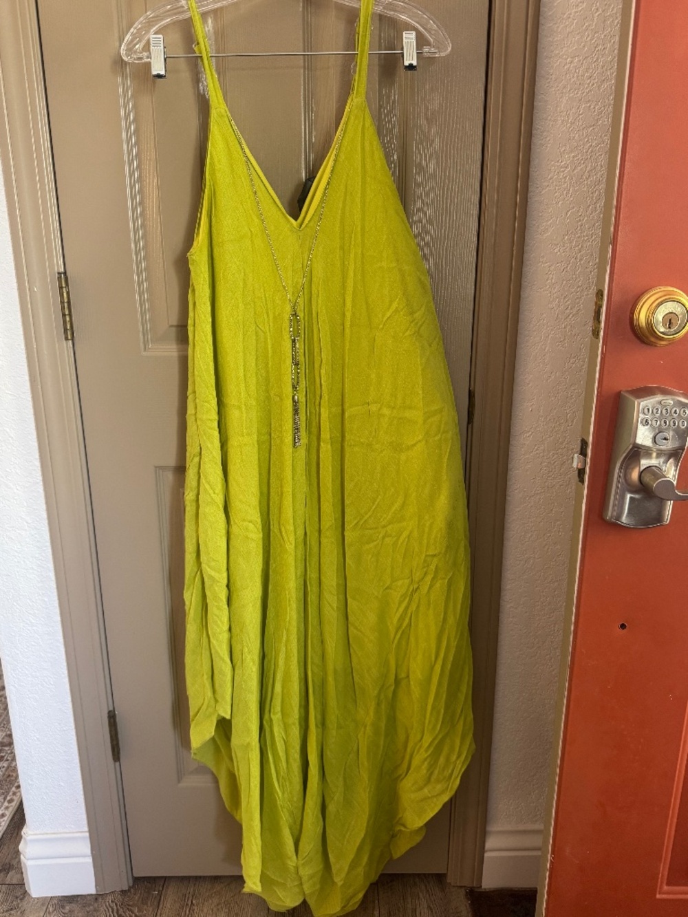 NWT Mlle Gabrielle chartreuse green dress Sz 1X lined